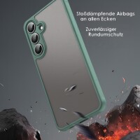 Matte Hülle für Samsung Galaxy S25 FE Stoßfest Matt Back Cover in Grün