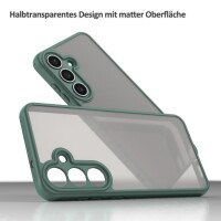 Matte Hülle für Samsung Galaxy S25 FE Stoßfest Matt Back Cover in Grün
