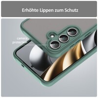 Matte Hülle für Samsung Galaxy S25 FE Stoßfest Matt Back Cover in Grün