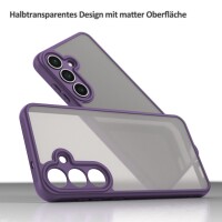 Matte Hülle für Samsung Galaxy S25 FE Stoßfest Matt Back Cover in Lila
