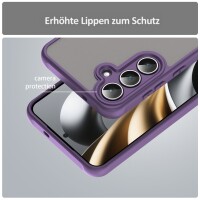 Matte Hülle für Samsung Galaxy S25 FE Stoßfest Matt Back Cover in Lila