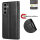 Handy Tasche für Samsung Galaxy S25 FE Hülle Handyhülle Klapphülle Wallet Case in Schwarz