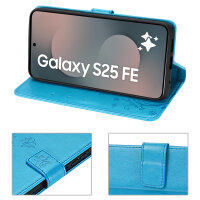 Handy Tasche für Samsung Galaxy S25 FE Hülle Handyhülle Klapphülle Wallet Case in Blau