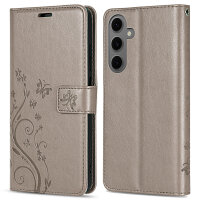 Handy Tasche für Samsung Galaxy S25 FE Hülle Handyhülle Klapphülle Wallet Case in Grau