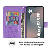 Handy Tasche für Samsung Galaxy S25 FE Hülle Handyhülle Klapphülle Wallet Case in Lila
