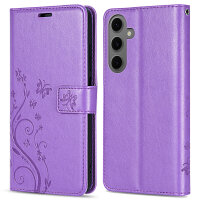 Handy Tasche für Samsung Galaxy S25 FE Hülle Handyhülle Klapphülle Wallet Case in Lila