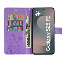Handy Tasche für Samsung Galaxy S25 FE Hülle Handyhülle Klapphülle Wallet Case in Lila
