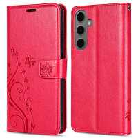 Handy Tasche für Samsung Galaxy S25 FE Hülle Handyhülle Klapphülle Wallet Case in Rot