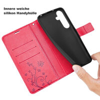 Handy Tasche für Samsung Galaxy S25 FE Hülle Handyhülle Klapphülle Wallet Case in Rot