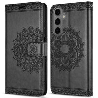 Handy Tasche für Samsung Galaxy S25 FE Hülle Handyhülle Klapphülle Wallet Case in Schwarz