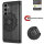 Handy Tasche für Samsung Galaxy S25 FE Hülle Handyhülle Klapphülle Wallet Case in Schwarz