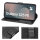 Handy Tasche für Samsung Galaxy S25 FE Hülle Handyhülle Klapphülle Wallet Case in Schwarz