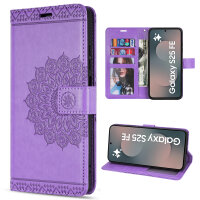 Handy Tasche für Samsung Galaxy S25 FE Hülle Handyhülle Klapphülle Wallet Case in Lila