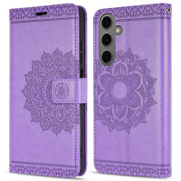 Handy Tasche für Samsung Galaxy S25 FE Hülle Handyhülle Klapphülle Wallet Case in Lila