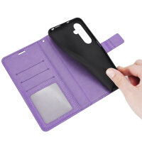 Handy Tasche für Samsung Galaxy S25 FE Hülle Handyhülle Klapphülle Wallet Case in Lila