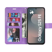 Handy Tasche für Samsung Galaxy S25 FE Hülle Handyhülle Klapphülle Wallet Case in Lila