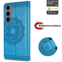 Handy Tasche für Samsung Galaxy S25 FE Hülle Handyhülle Klapphülle Wallet Case in Blau