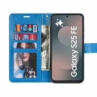 Handy Tasche für Samsung Galaxy S25 FE Hülle Handyhülle Klapphülle Wallet Case in Blau