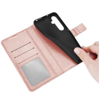 Handy Tasche für Samsung Galaxy S25 FE Hülle Handyhülle Klapphülle Wallet Case in Rosegold