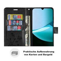 Hülle für Xiaomi Redmi 15C Handy Tasche Handyhülle Wallet Case Flip Cover Schwarz