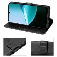 Hülle für Xiaomi Redmi 15C Handy Tasche Handyhülle Wallet Case Flip Cover Schwarz