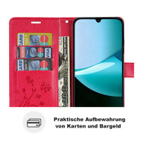 Hülle für Xiaomi Redmi 15C Handy Tasche Handyhülle Wallet Case Flip Cover Rot