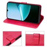 Hülle für Xiaomi Redmi 15C Handy Tasche Handyhülle Wallet Case Flip Cover Rot