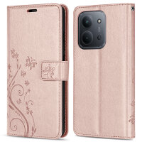Hülle für Xiaomi Redmi 15C Handy Tasche Handyhülle Wallet Case Flip Cover Rosegold