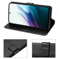 Hülle für Xiaomi Redmi 15 4G / 5G Handy Tasche Handyhülle Wallet Case Flip Cover Schwarz