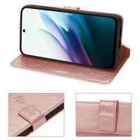 Hülle für Xiaomi Redmi 15 4G / 5G Handy Tasche Handyhülle Wallet Case Flip Cover Rosegold
