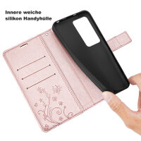 Hülle für Xiaomi Redmi 15 4G / 5G Handy Tasche Handyhülle Wallet Case Flip Cover Rosegold