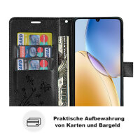 Hülle für ZTE Blade A56 Handy Tasche Handyhülle Hülle Schutzhülle Klapphülle in Schwarz