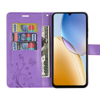 Hülle für ZTE Blade A56 Handy Tasche Handyhülle Hülle Schutzhülle Klapphülle in Lila