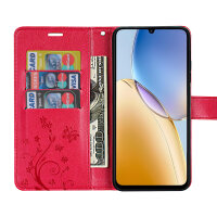 Hülle für ZTE Blade A56 Handy Tasche Handyhülle Hülle Schutzhülle Klapphülle in Rot