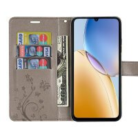 Hülle für ZTE Blade A56 Handy Tasche Handyhülle Hülle Schutzhülle Klapphülle in Grau