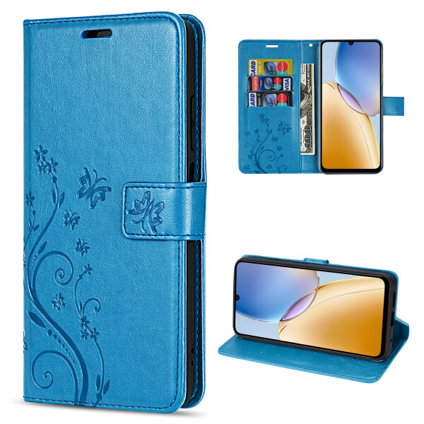 Hülle für ZTE Blade A56 Handy Tasche Handyhülle Hülle Schutzhülle Klapphülle in Blau