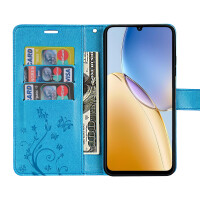 Hülle für ZTE Blade A56 Handy Tasche Handyhülle Hülle Schutzhülle Klapphülle in Blau
