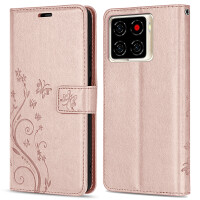 Hülle für ZTE Blade A56 Handy Tasche Handyhülle Hülle Schutzhülle Klapphülle in Rosegold