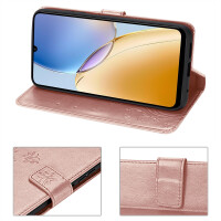 Hülle für ZTE Blade A56 Handy Tasche Handyhülle Hülle Schutzhülle Klapphülle in Rosegold
