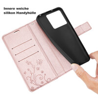 Hülle für ZTE Blade A56 Handy Tasche Handyhülle Hülle Schutzhülle Klapphülle in Rosegold