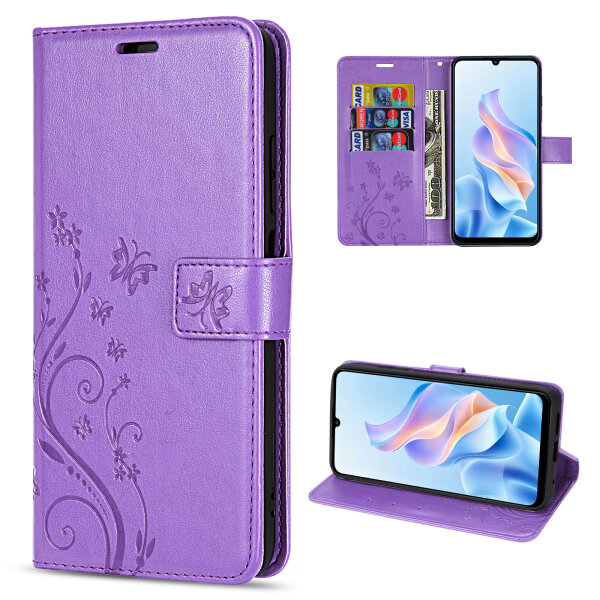 Hülle für ZTE Blade A76 5G Handy Tasche Handyhülle Hülle Schutzhülle Klapphülle in Lila