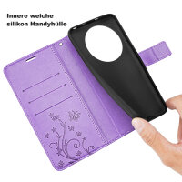Hülle für ZTE Blade A76 5G Handy Tasche Handyhülle Hülle Schutzhülle Klapphülle in Lila