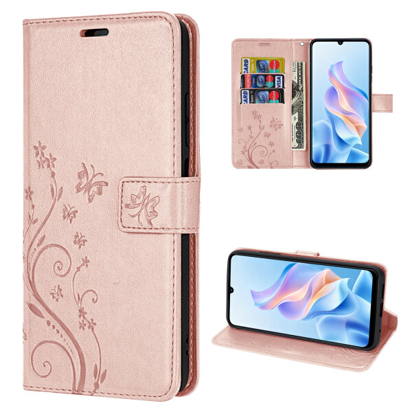 Hülle für ZTE Blade A76 5G Handy Tasche Handyhülle Hülle Schutzhülle Klapphülle in Rosegold