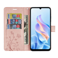 Hülle für ZTE Blade A76 5G Handy Tasche Handyhülle Hülle Schutzhülle Klapphülle in Rosegold