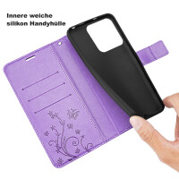 Hülle für ZTE Blade V70 Handy Tasche Handyhülle Hülle Schutzhülle Klapphülle in Lila