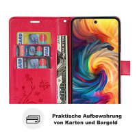 Hülle für ZTE Blade V70 Handy Tasche Handyhülle Hülle Schutzhülle Klapphülle in Rot