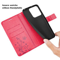 Hülle für ZTE Blade V70 Handy Tasche Handyhülle Hülle Schutzhülle Klapphülle in Rot