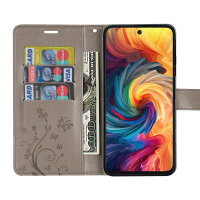 Hülle für ZTE Blade V70 Handy Tasche Handyhülle Hülle Schutzhülle Klapphülle in Grau