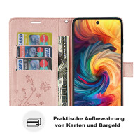 Hülle für ZTE Blade V70 Handy Tasche Handyhülle Hülle Schutzhülle Klapphülle in Rosegold