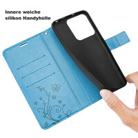 Hülle für ZTE Blade V70 Handy Tasche Handyhülle Hülle Schutzhülle Klapphülle in Blau